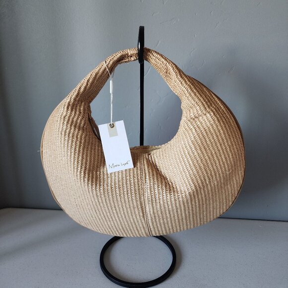 Moda Luxe Straw Hobo "NEW" - Picture 2 of 16